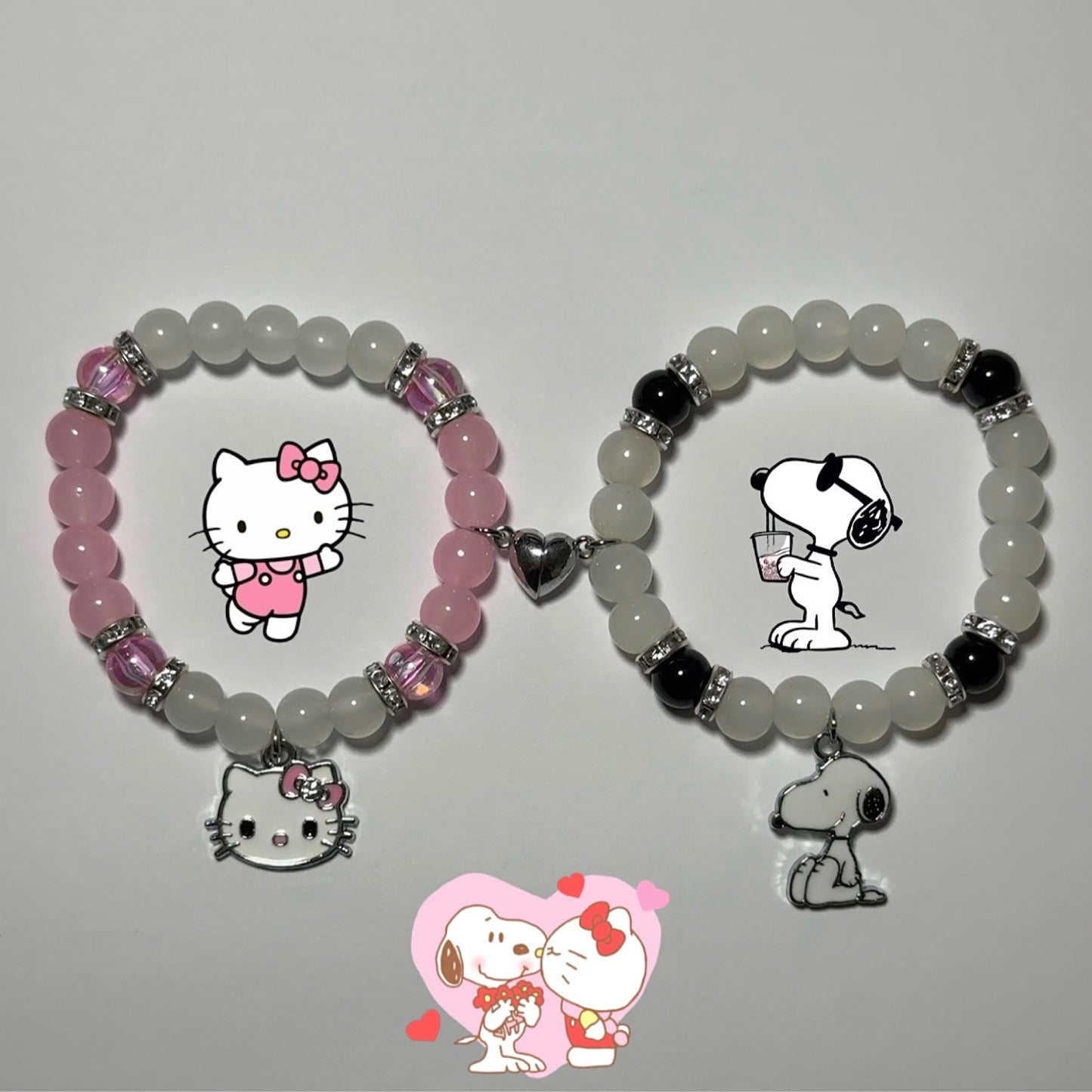 PRE-ORDER Hello Kitty & Snoopy Bracelets (Sold as set or individually)