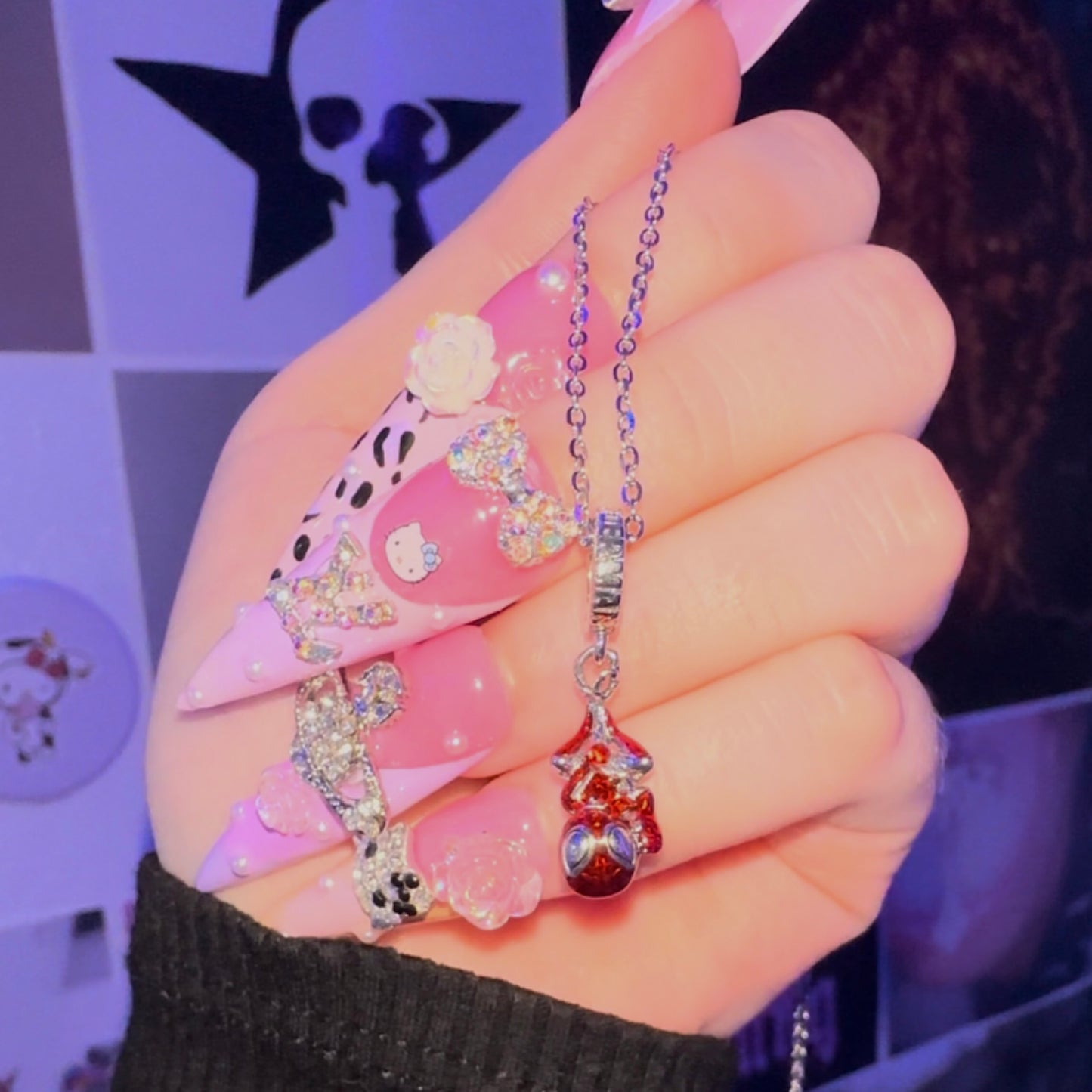925 Sterling Silver Spider-Man Necklace