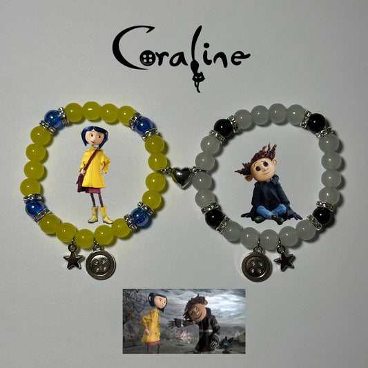 Pulseras Coraline & Wybie (Vendidas en conjunto o individualmente)