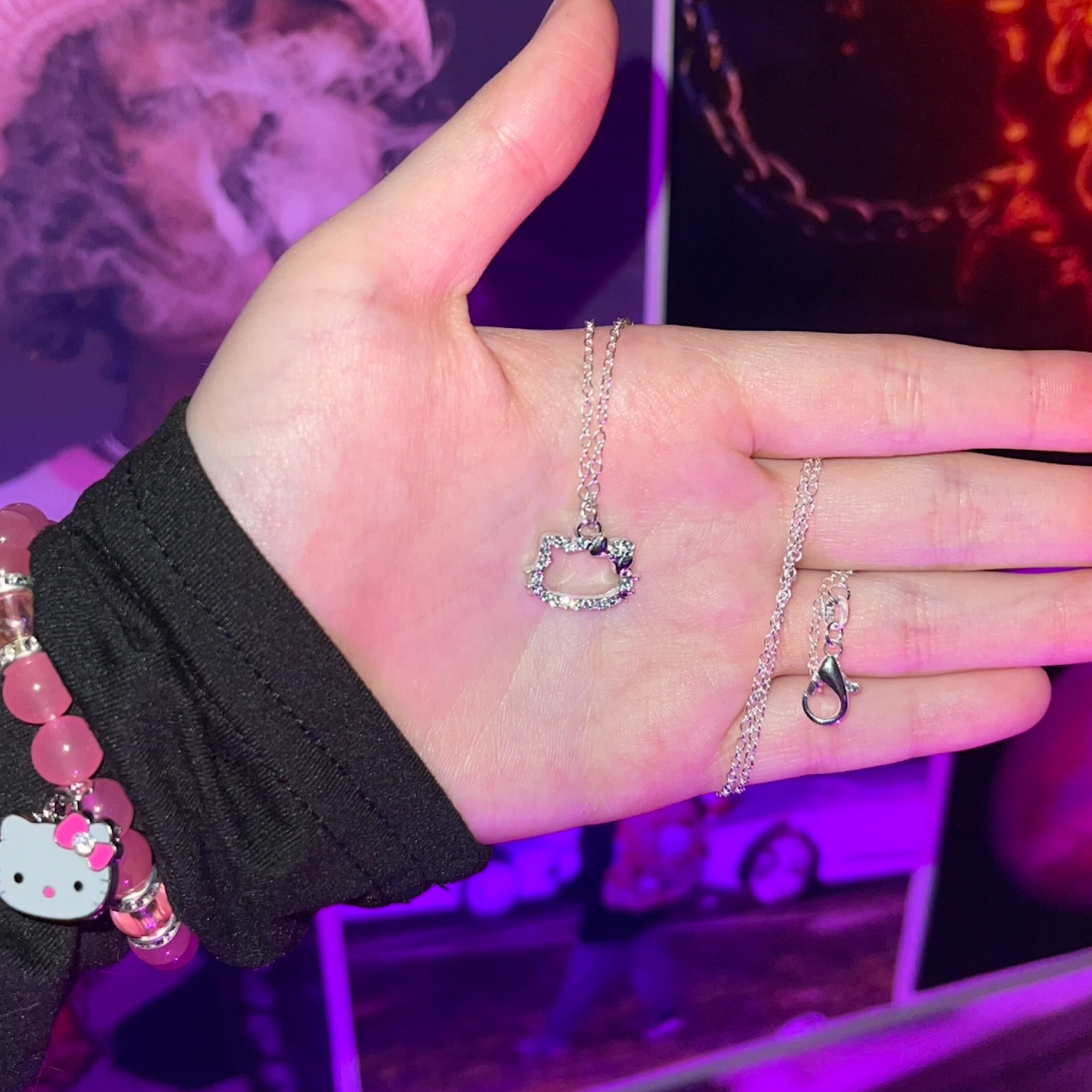 Collar de gatito de diamantes