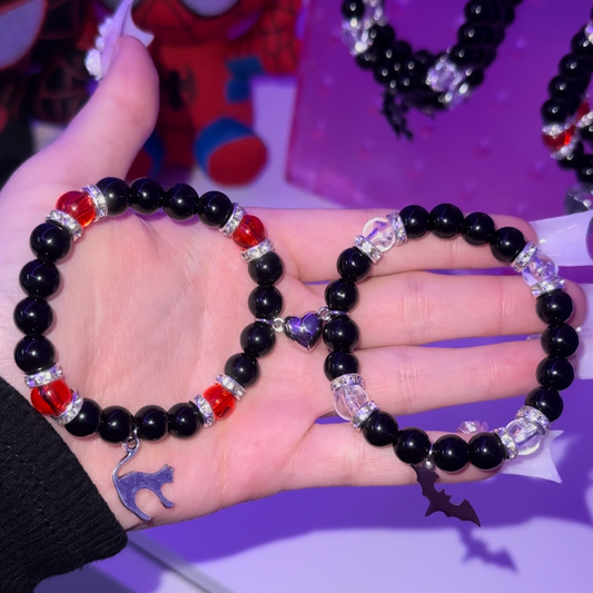 Conjunto de Batman y Catwoman (dijes de plata de ley 925)