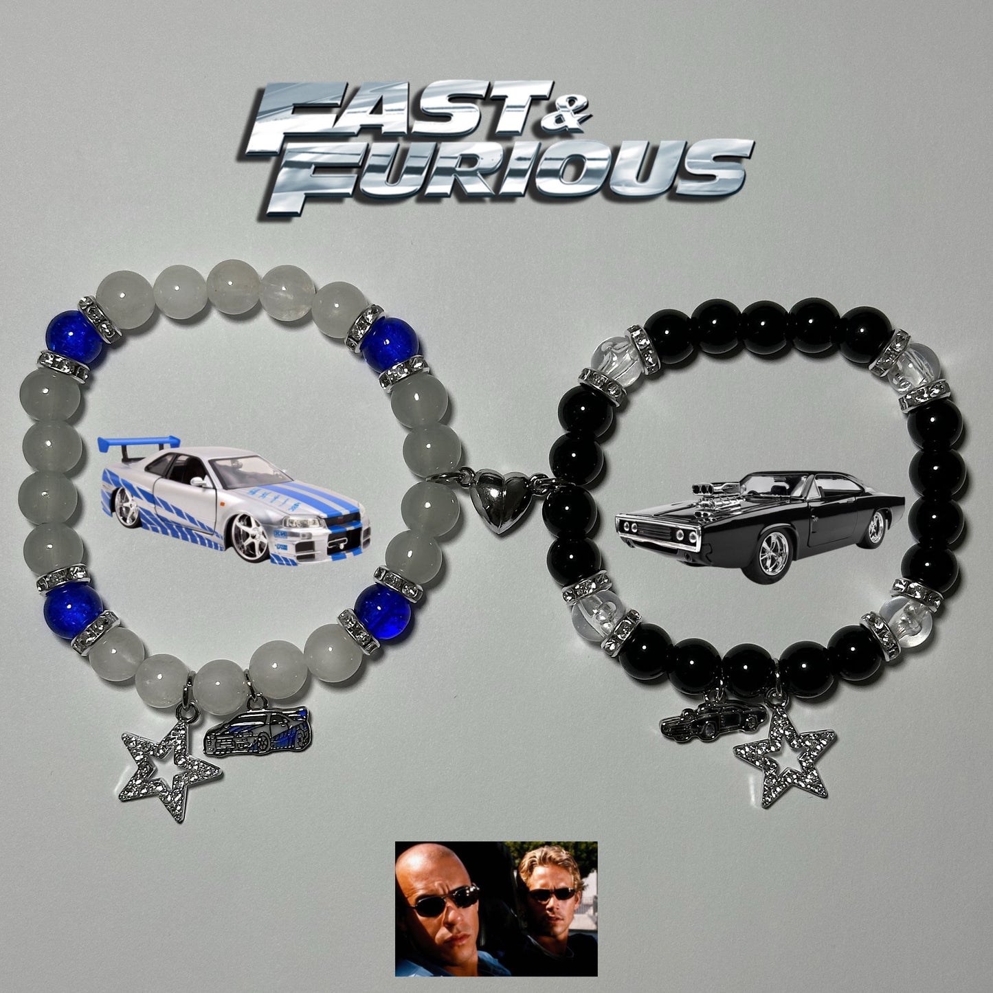 Brian x Dom Fast & Furious Bracelets (Available as SET or INDIVIDUALLY)