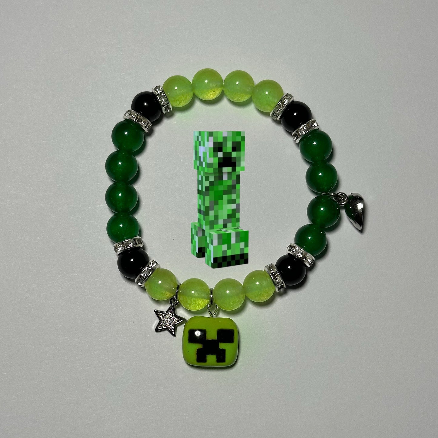 Pulseras de Creeper y Creeper Rosa de Minecraft