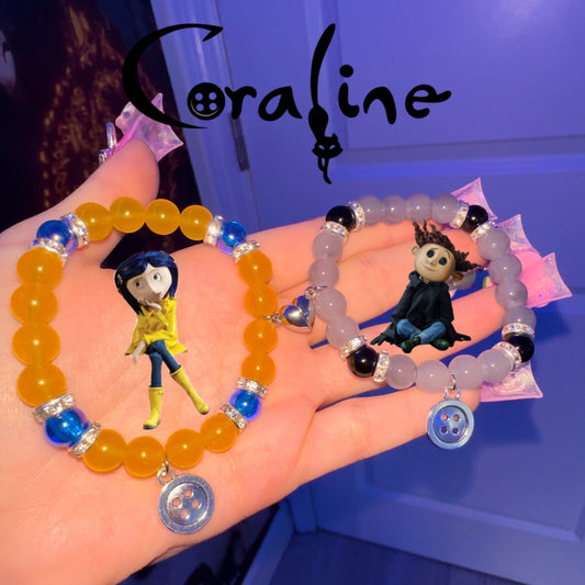 Coraline & Wybie Magnetic Heart Bracelet