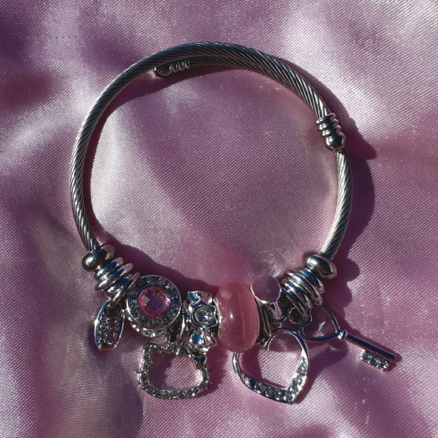 925 Sterling Silver Hello Kitty Charm Bracelet