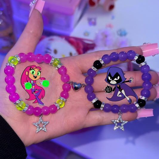 Starfire & Raven Bracelet Set